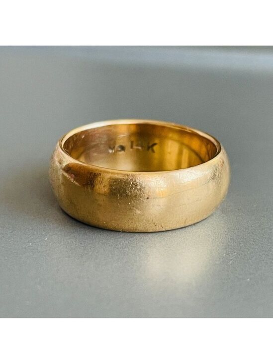 Jewelry - HEAVY SOLID 14K GOLD 8MM WIDE BAND STACKABLE RING